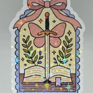 Fantasy Romance Bookish Sticker, Whimsical, Romance, Romantic Sticker, Water Resistant Sticker, Tumbler sticker, Kindle Sticker