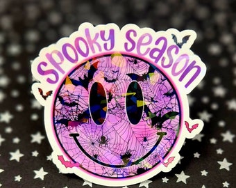 Spooky Season Vinyl Sticker, Water Bottle Sticker, Bookish Ghost Sticker,  Kindle STICKER, Halloween Lover Sticker