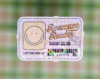 Romance Reader Library Card Sticker,Bookish Sticker, Vinyl Sticker, Water Resistant Sticker, Kindle Sticker