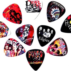 Legendary Bands Guitar Picks Volume II(10 medium picks in a packet)(For Music Lovers)
