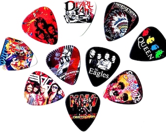 Legendary Bands Guitar Picks Volume II(10 medium picks in a packet)(For Music Lovers)