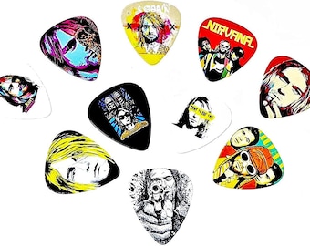Nirvana | Kurt Cobain Guitar Picks (10 picks in a pack)