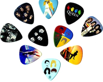 Queen Guitar Picks (10 Picks in a pack)(Medium Thickness 0.71mm) Sherpa Quality
