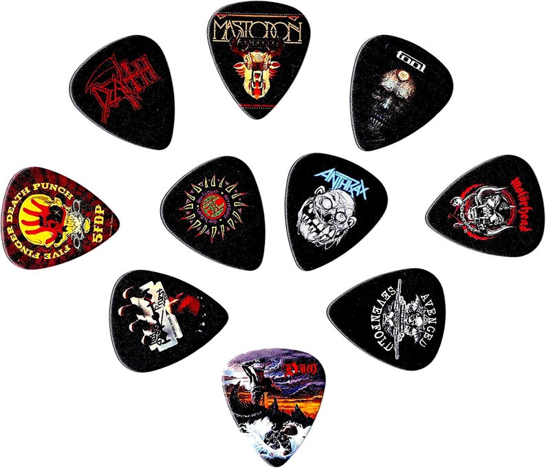 Metal Band Version 2 10 picks in a packMedium thickness 0.71mm image 1