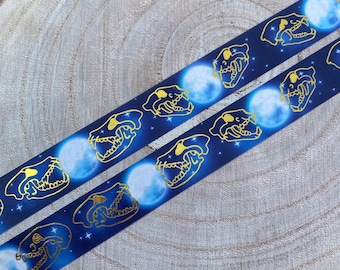 Full moon skulls gold foil washi tape