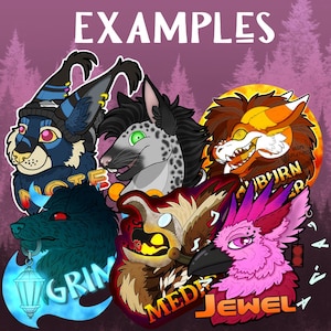 Custom fursona badge