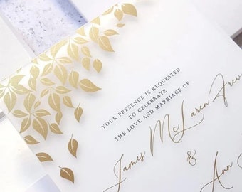 Custom acrylic invitations cards, UV printing, laser cutting, custom design, wedding invites, party planning, wedding planning, decoration