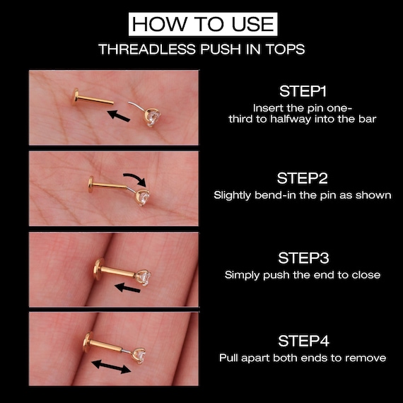 Ear Piercing How To Remove A Threadless Nose Stud Remove Flat