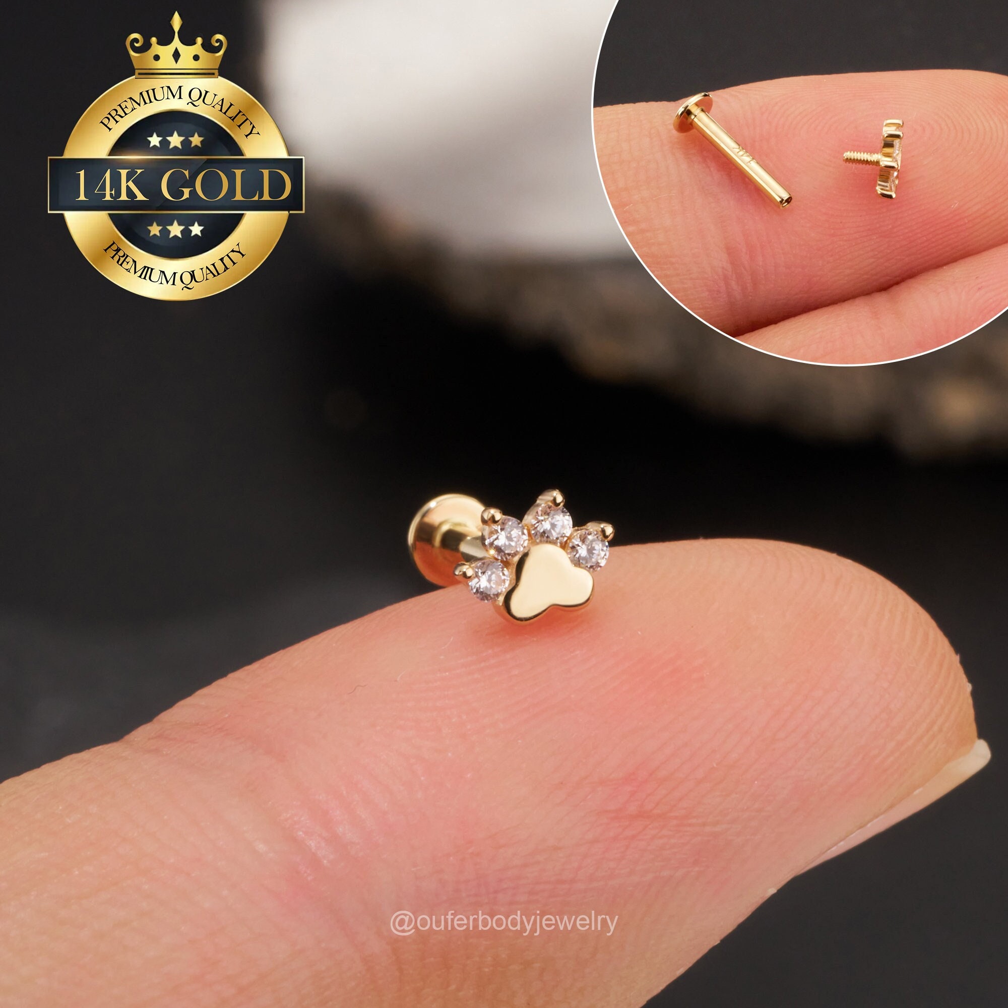 Orecchini argento foderato in oro 18 kt con brillanti taglio vecchio
