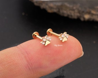 ピアス STONEHENgE 14k ribbon cubic earrings KIKICHIC | NYC | Bar CZ Diamond Drop Chain Stud Earrings 14k