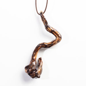 Twisted Lovers Branch, Gift For Nature Lovers, Unisex Gift For Hikers, Fashion Gift, Carved Wood Coated In Resin, One Of A Kind Necklace
