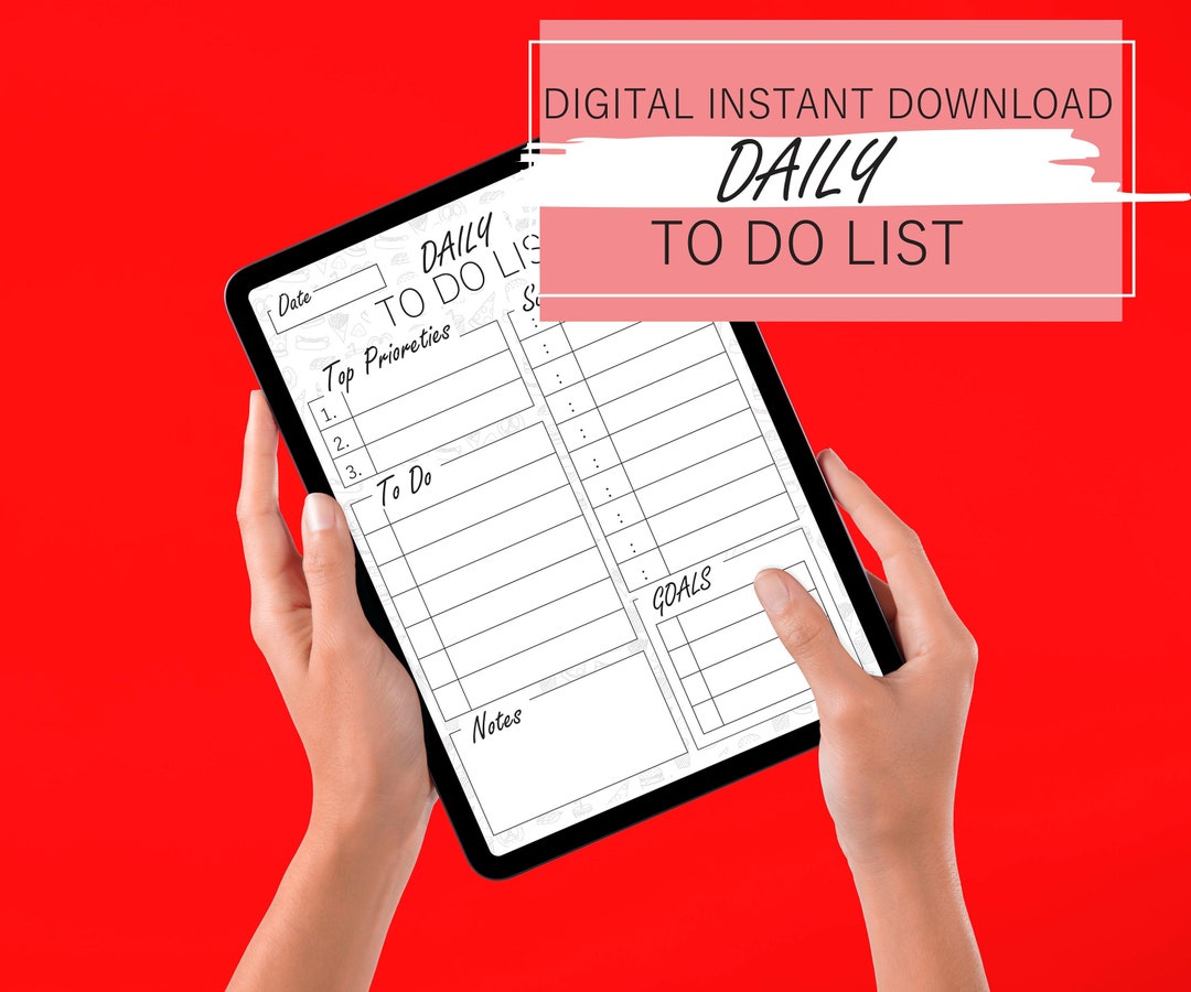 Food Themed Digital to Do List Print or Digtal Use Etsy