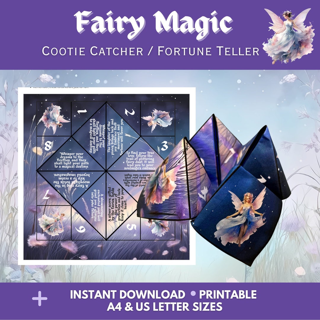 Cootie Catcher Fortune Teller Chatterbox Fairy Magic Fairycore Last