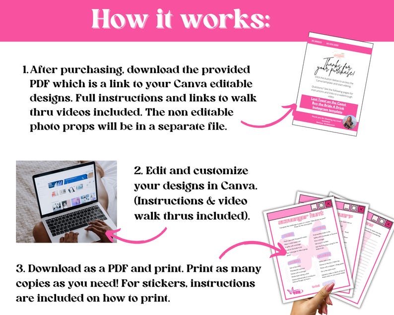 Y2k Bachelorette Party Bundle: Editable Canva Templates (Digital Download)