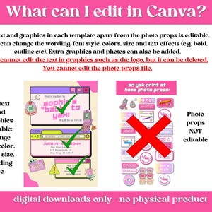 Y2k Bachelorette Party Bundle: Editable Canva Templates (Digital Download)