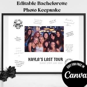 Bride or Die Bachelorette Photo Mat Editable Canva Template Printable Photo Frame Guestbook Memory, Keepsake Gift for Bride To Be, Hen Party