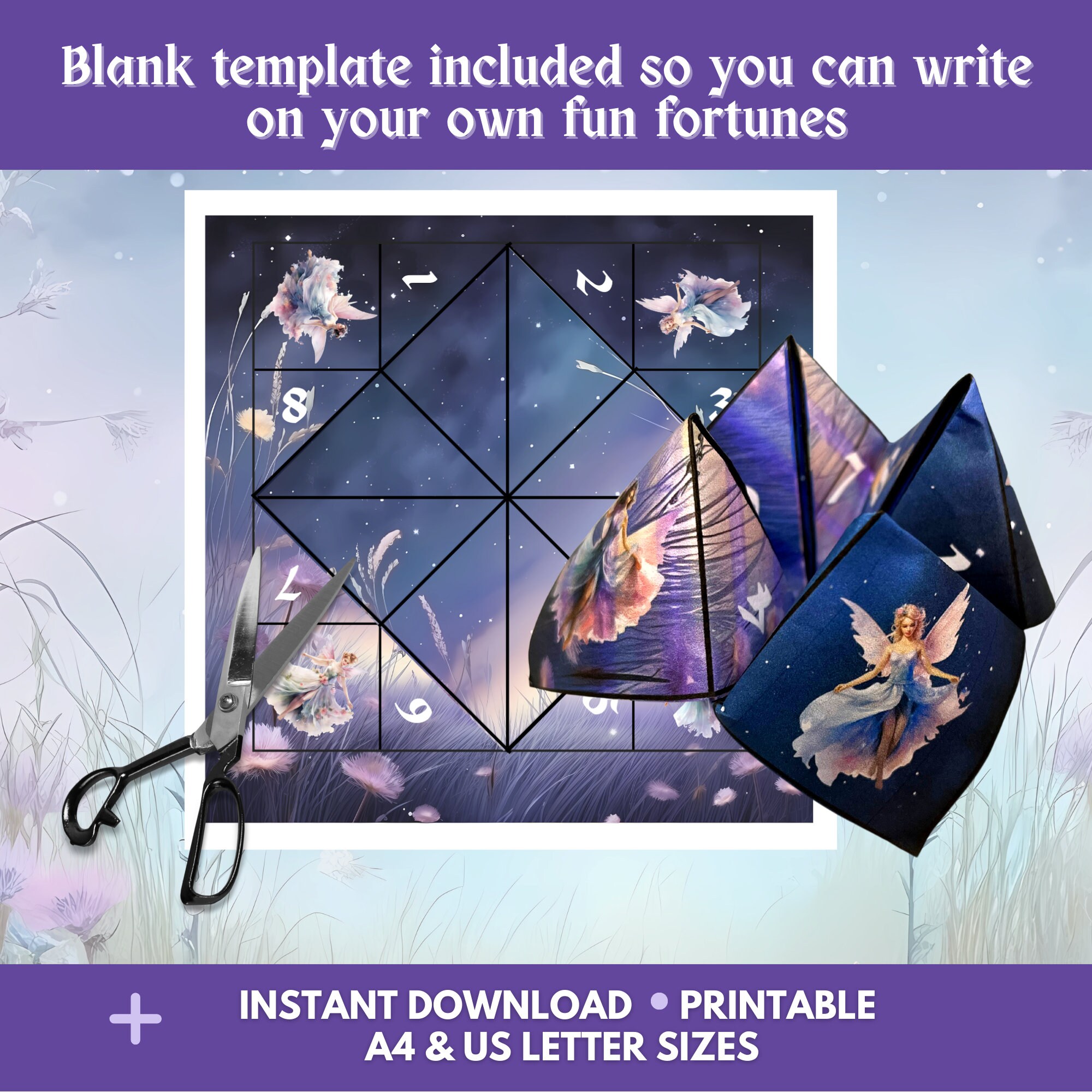 Cootie Catcher Fortune Teller Chatterbox Fairy Magic Fairycore Last ...