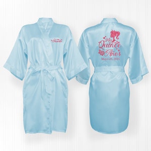 Mis quince Satin Robe, Mis Quince, FREE personalization, Mis quince satin robes, sweet 16 getting ready satin robe, Quinceañera Robe Gift
