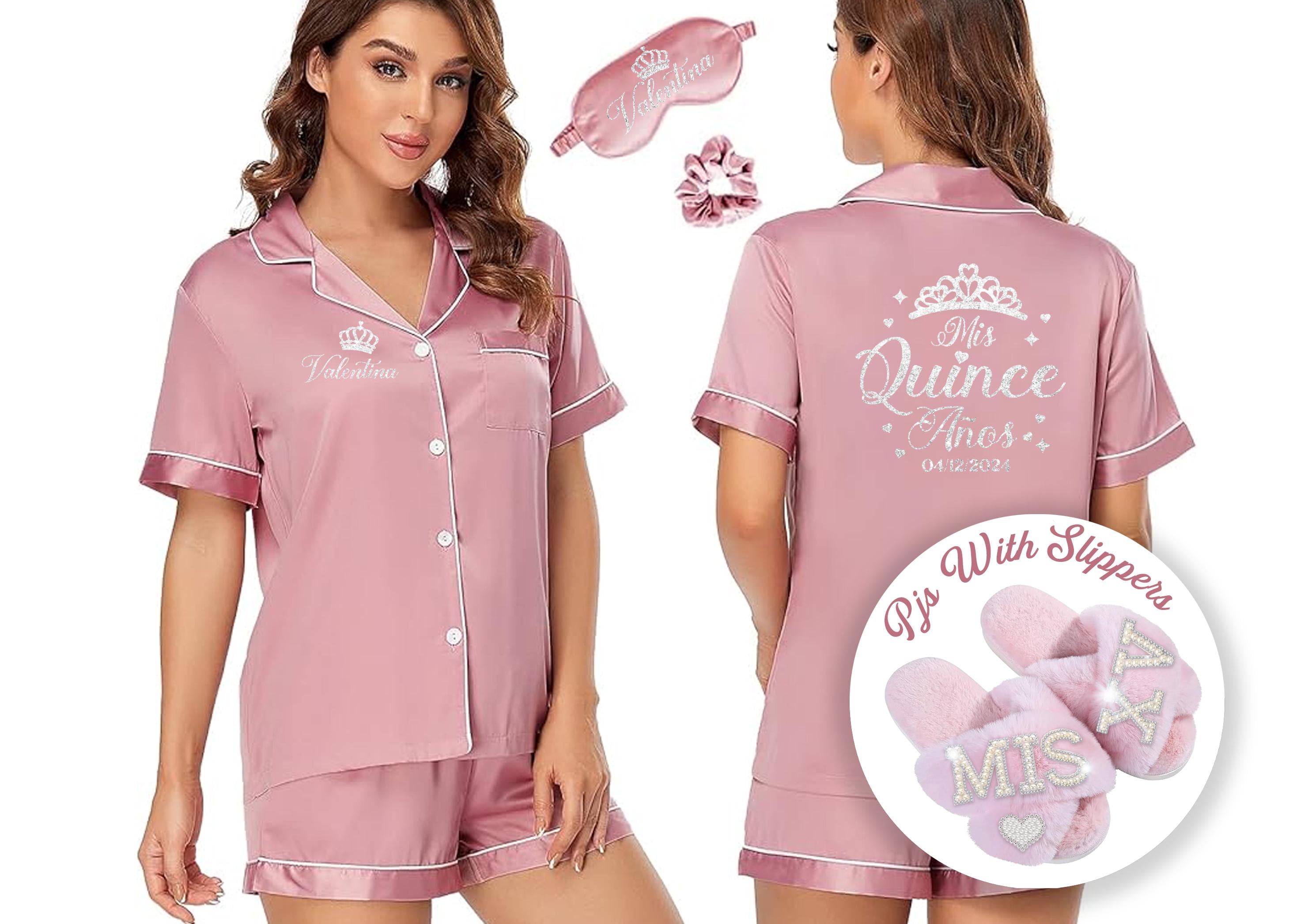 Slippers and pyjamas set hotsell