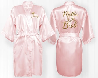 Personalized Satin Bridesmaid Robe, Mother of the Bride Kimono