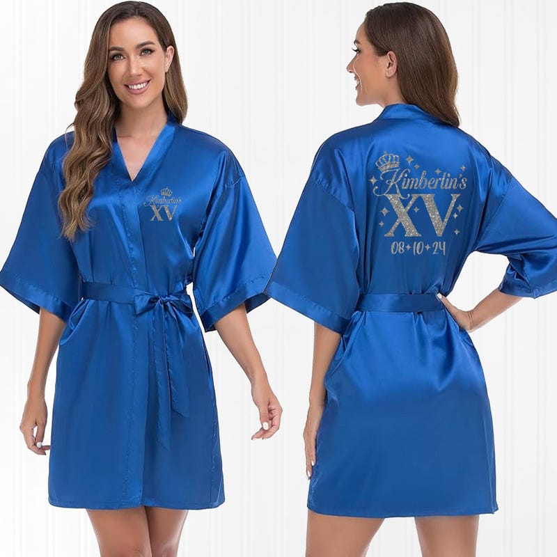 Royal Blue Robes Women - Etsy
