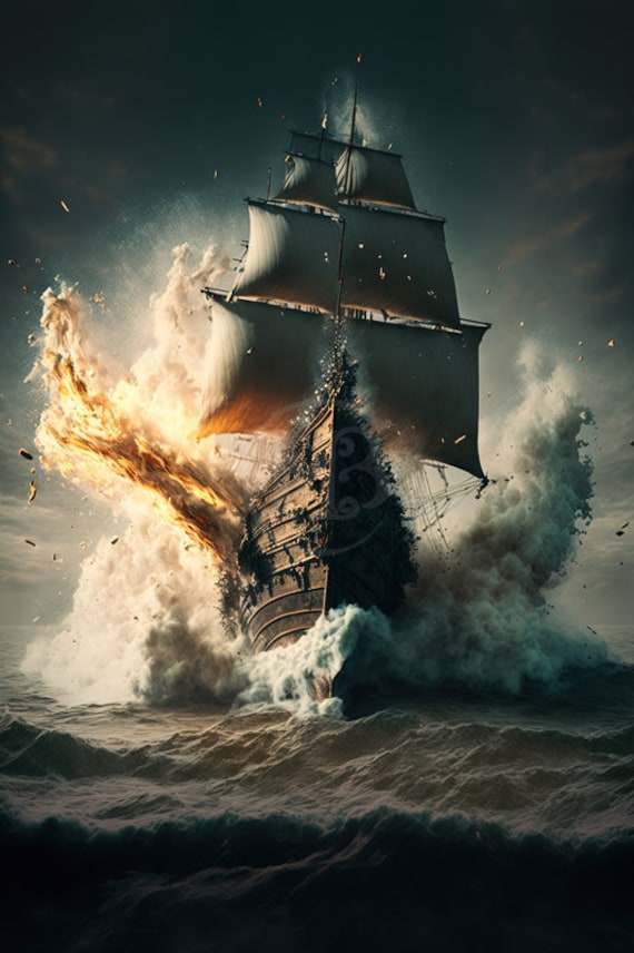 Pirate Ship Battle Art