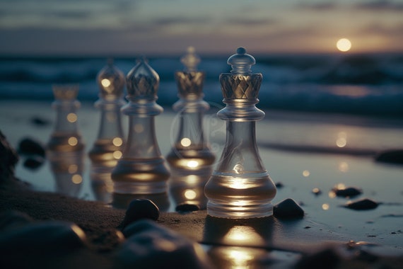 HD glass chess wallpapers