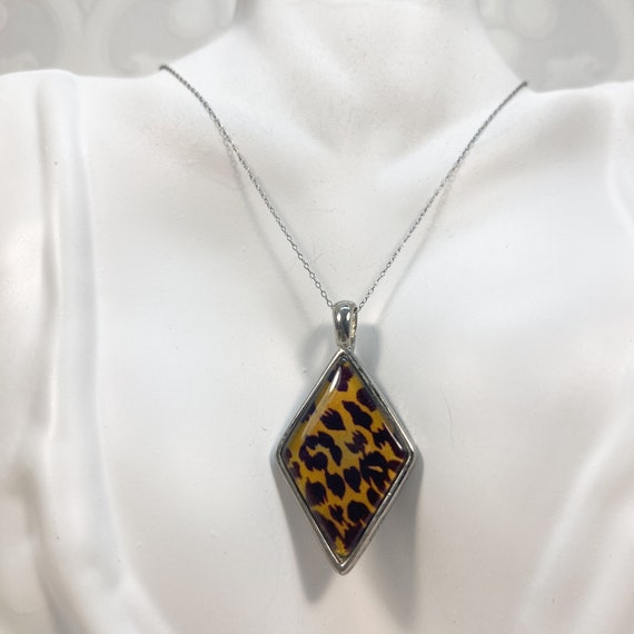 Encased Real Butterfly Wing Sterling Silver Penda… - image 3