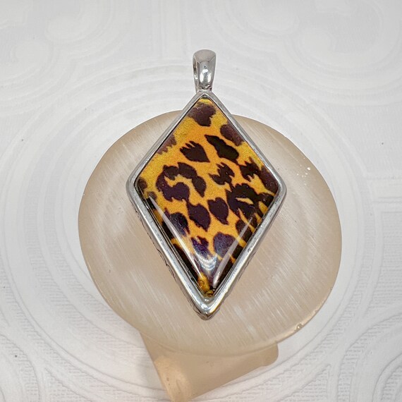 Encased Real Butterfly Wing Sterling Silver Penda… - image 8