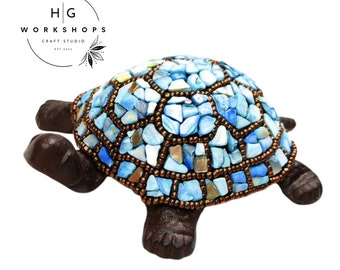 Sea Turtle, Craft Kit, Garden Décor, cast iron, Personalized DIY Kit, Mosaic Kit, diy gift