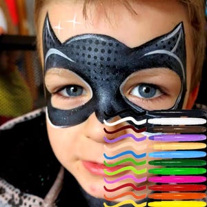 Non-Toxic Face & Body Paint Crayons – Safe Washable Kids Face Painting DIY Kit for Parties, Festivals, Costumes, and Creative Play