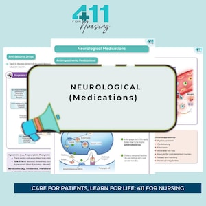 Neurological Medications NCLEX Study Guide | Nursing Pharmacology | Digital Download