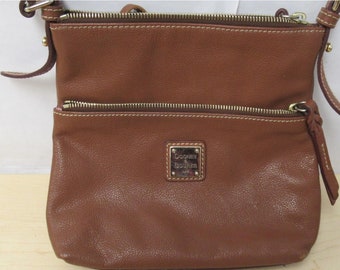 Downey & Bourke Brown Leather Crossbody Purse