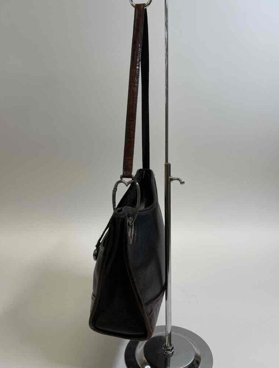 Brighton Black & Brown Leather Handbag - image 2