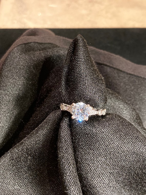 Single Solitary CZ diamond ring