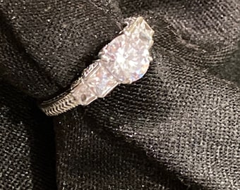 Brillant Diamonique 1.50 ct. tw. Simulated Diamond center stone