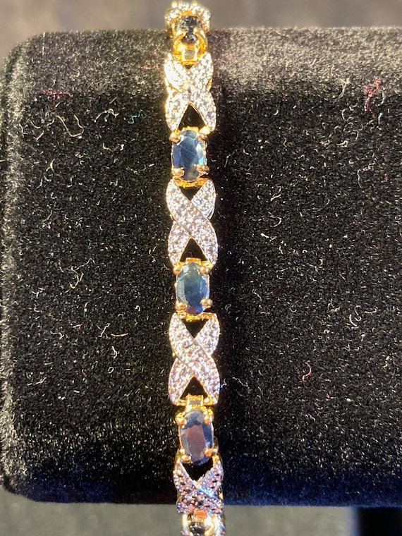 DEEP Dark Blue Sapphire Bracelet