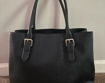 Kate Spade Black Cross Grain Leather Tote Purse