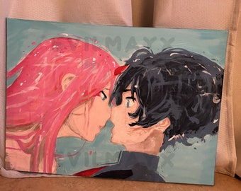 Pintura de lienzo de anime personalizada - Totalmente personalizada (pintada a mano)