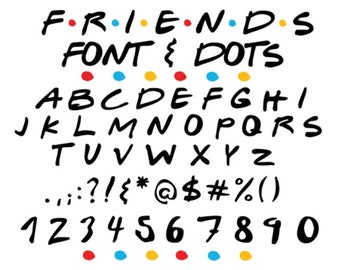 Friends Font TFF, Friendship Font TFF, Instant Download, for Cricut, for Silhouette
