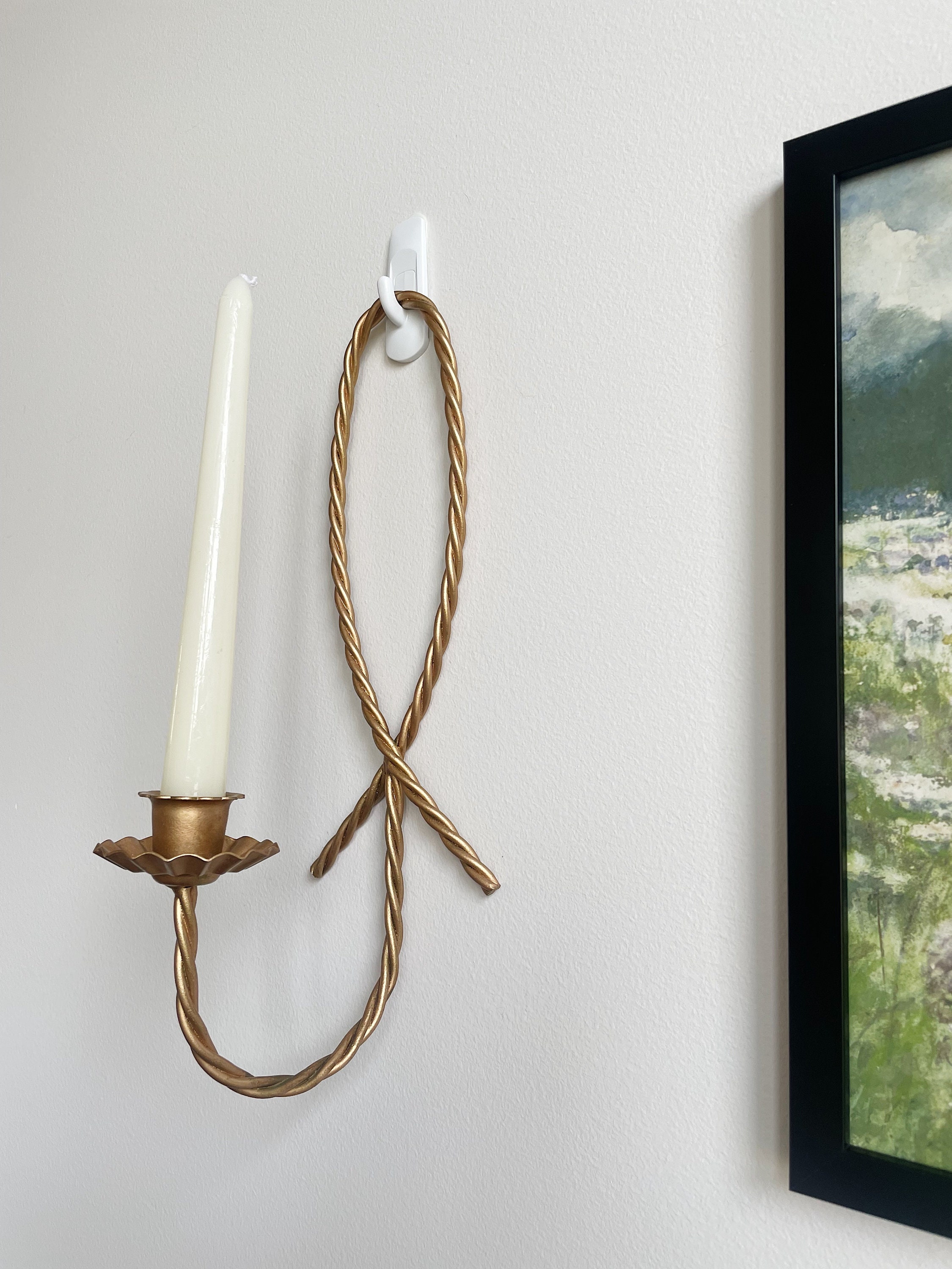 Vintage Gold Wall Sconce Candle Holder Set Etsy