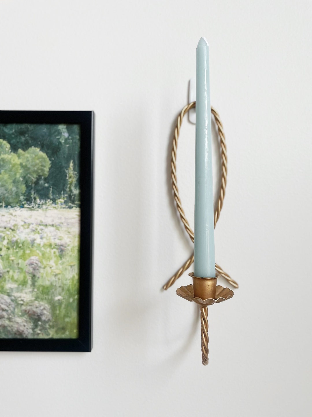 Vintage Gold Wall Sconce Candle Holder Set Etsy