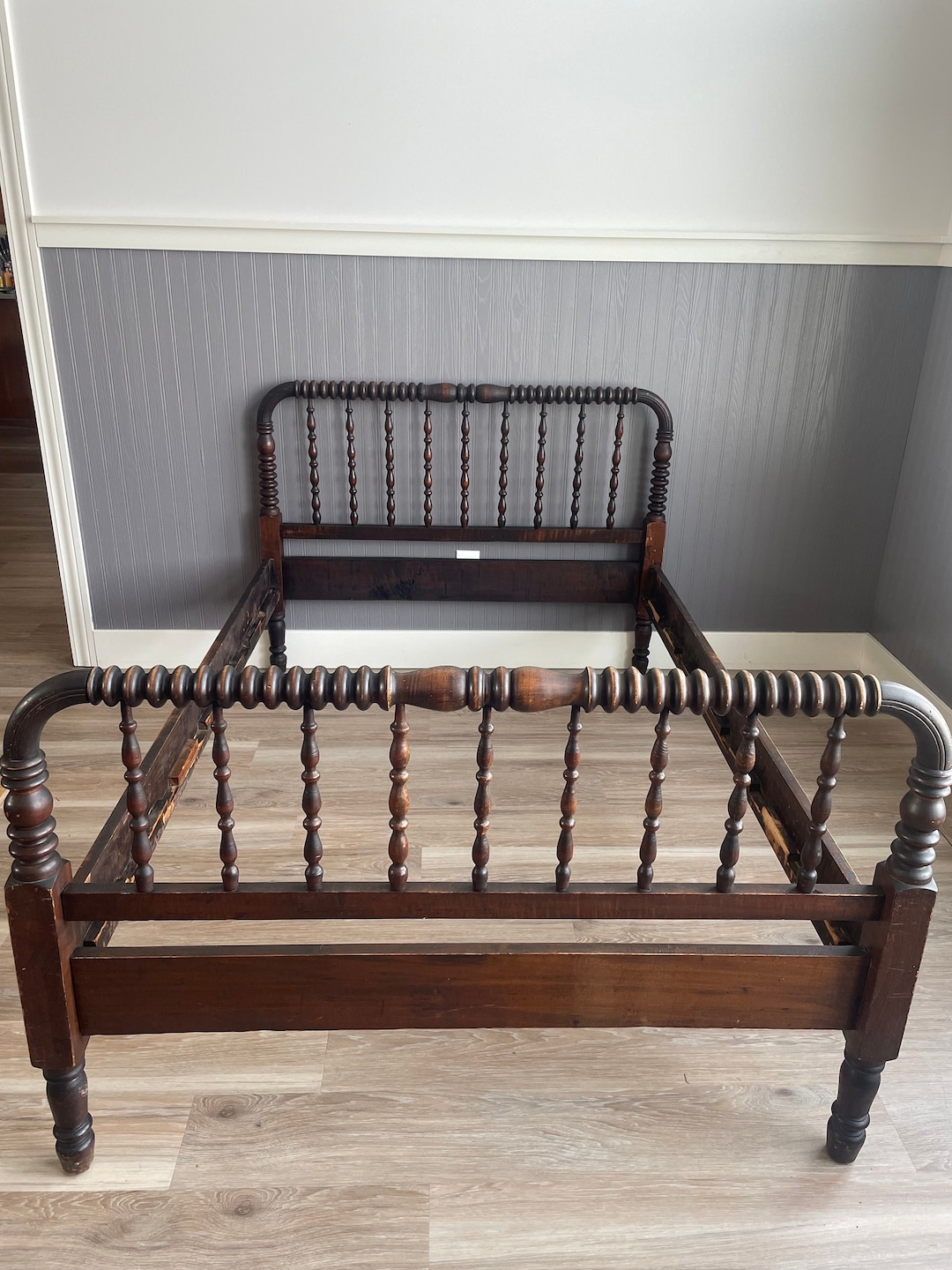 Antique Jenny Lind 3/4 Bed Frame Spindle Spool Etsy