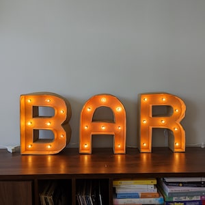 BAR Podświetlane litery markizowe