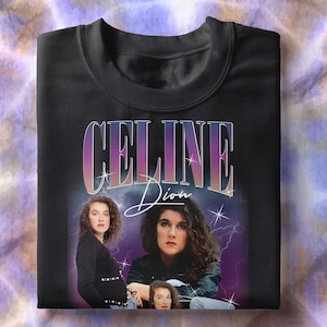 T-shirt Céline Dion, Céline Dion, chemise des années 90, Dion vintage, année 2000, t-shirt inspiré du hip-hop, chemise de célébrité,