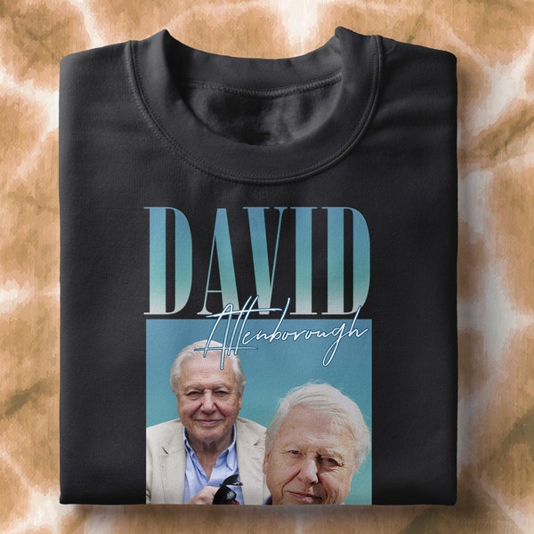 David Attenborough T-Shirt, David Attenborough 90s Shirt, Vintage David, Animal Wildlife T-Shirt Y2K, Save the Planet, Conservation