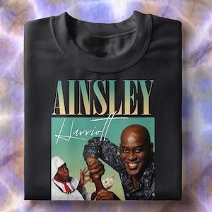 Camiseta Ainsley Harriott, camisa Ainsley anos 90, vintage Ainsley, camiseta chef Y2K, camiseta inspirada em hip-hop, top de cozinha