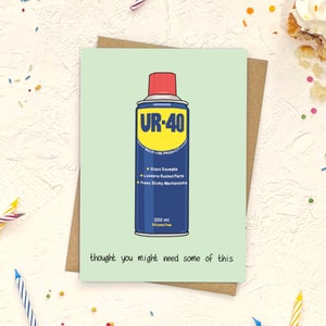 Funny 40th Birthday Card | UR-40 | Card for her, card for him | Cheeky, Pun card, Boyfriend, Brother, Dad, Mate, Cousin, Nephew image 1