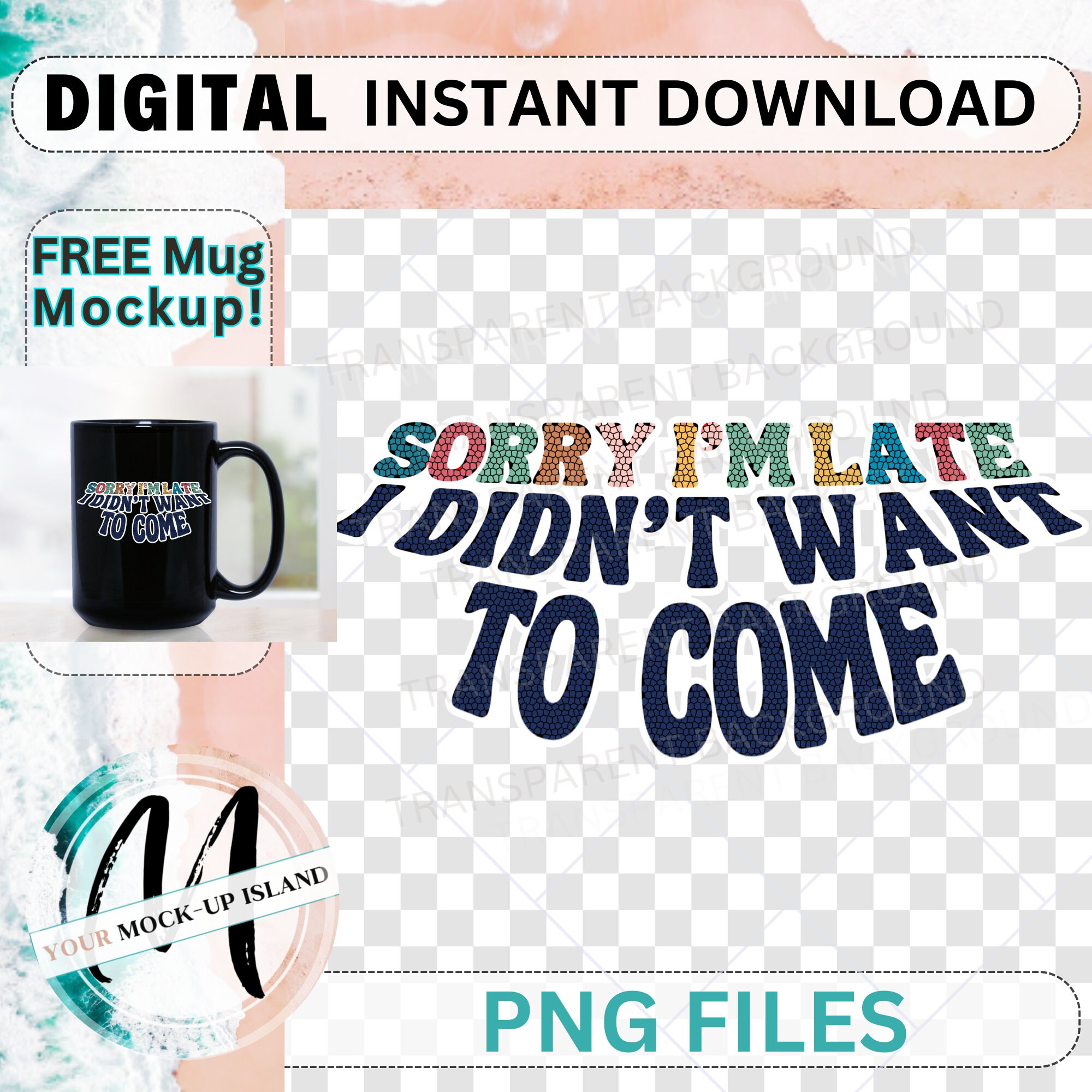 Funny Anti Social PNG, Sublimation Design, Vintage Sorry I'm Late I ...