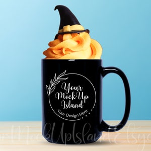 15oz Black Mug Mock Up, 300DPI Mock-up With Books, Blank Mug, Blank Black  Mug, Minimalist Mock Up 